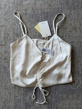Wilfred Cream Ruched Drawstring Cami